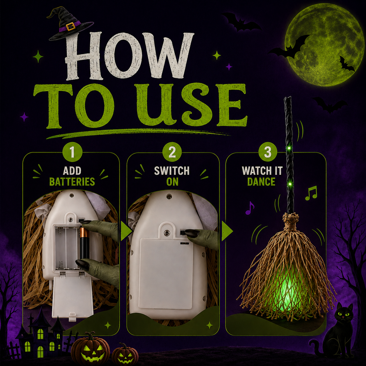 Every witch needs her broom.